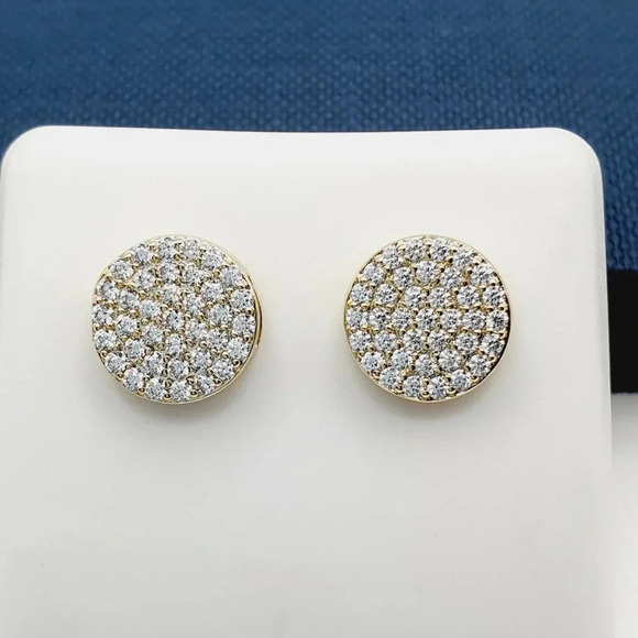 - 14K Gold Plated Cubic Zircon Earrings, INUS1BR144 - Picture 6 of 9
